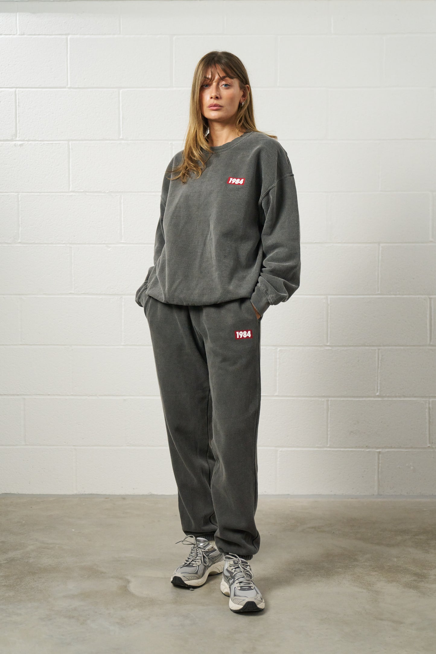 Vice 84 'Always Moving' Vintage Washed Joggers - Black