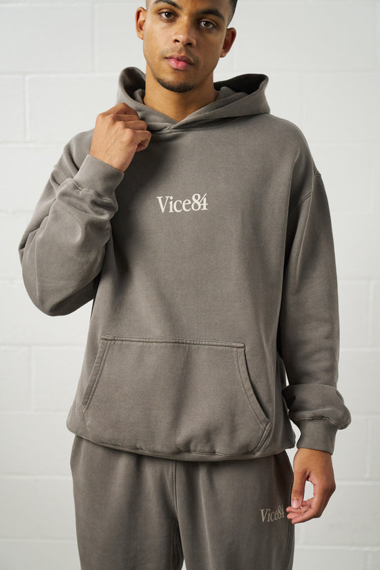 Vice 84 Premium Hoodie Faded Grey