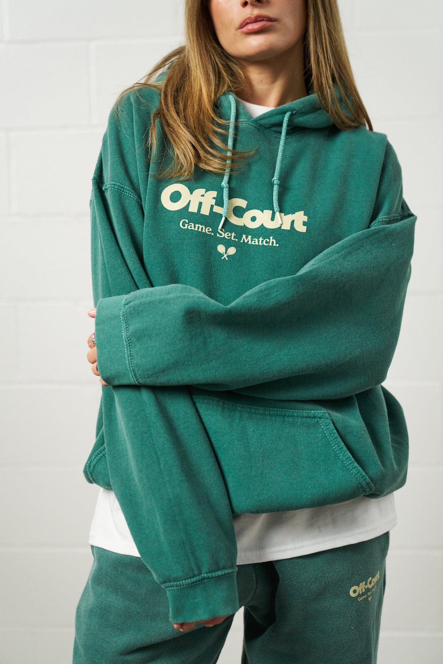 Vice 84 'Off-Court GSM' Hoodie & Jogger Set - Vintage Washed Forest