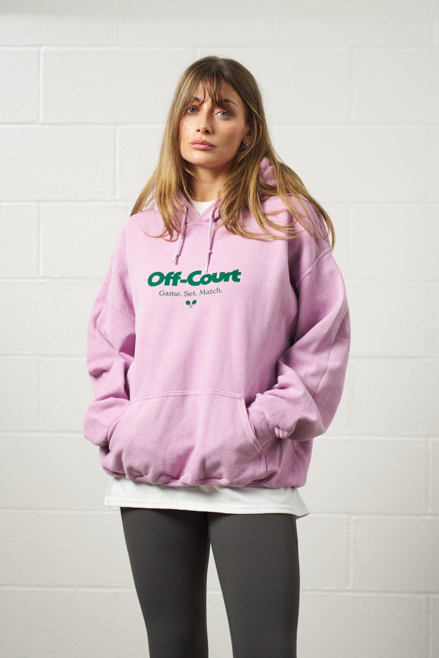 Vice 84 Off Court GSM Vintage Washed Hoodie Pink UN IK Clothing
