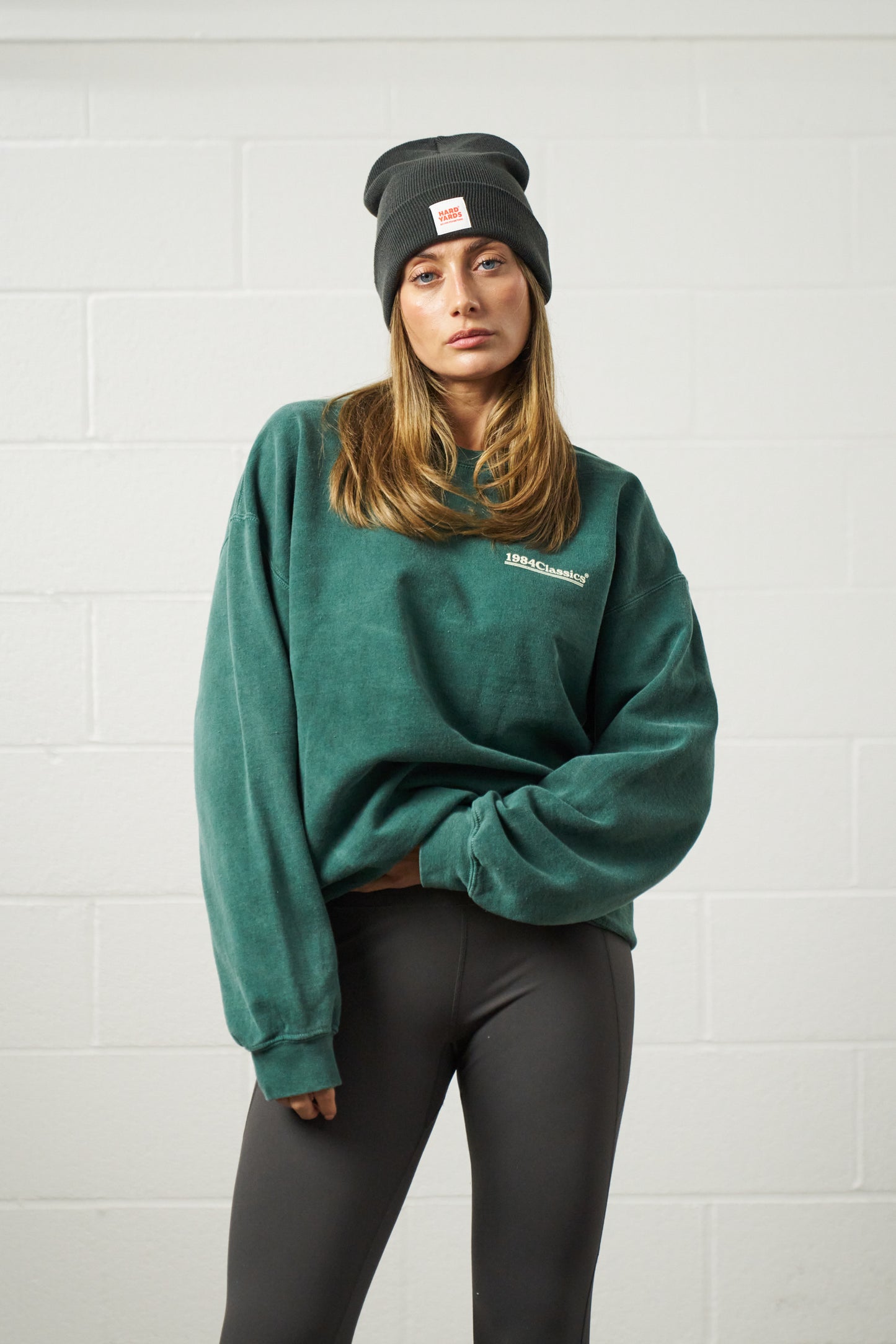 Vice 84 'Classics' Vintage Washed Sweater - Forest