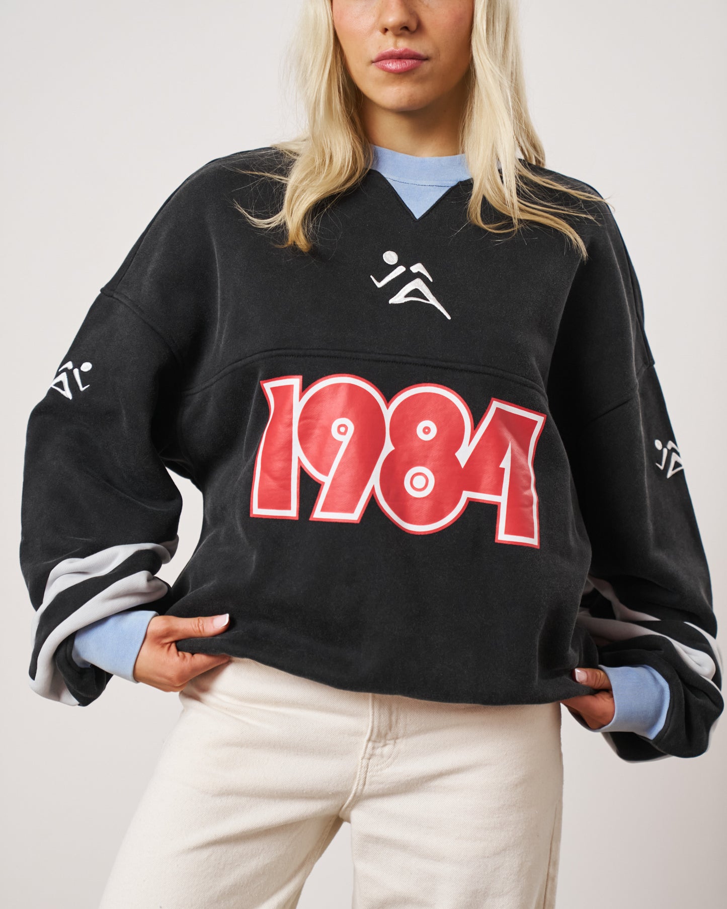 Vice 84 'Pre-Match' Heavyweight Washed Sweater - Black