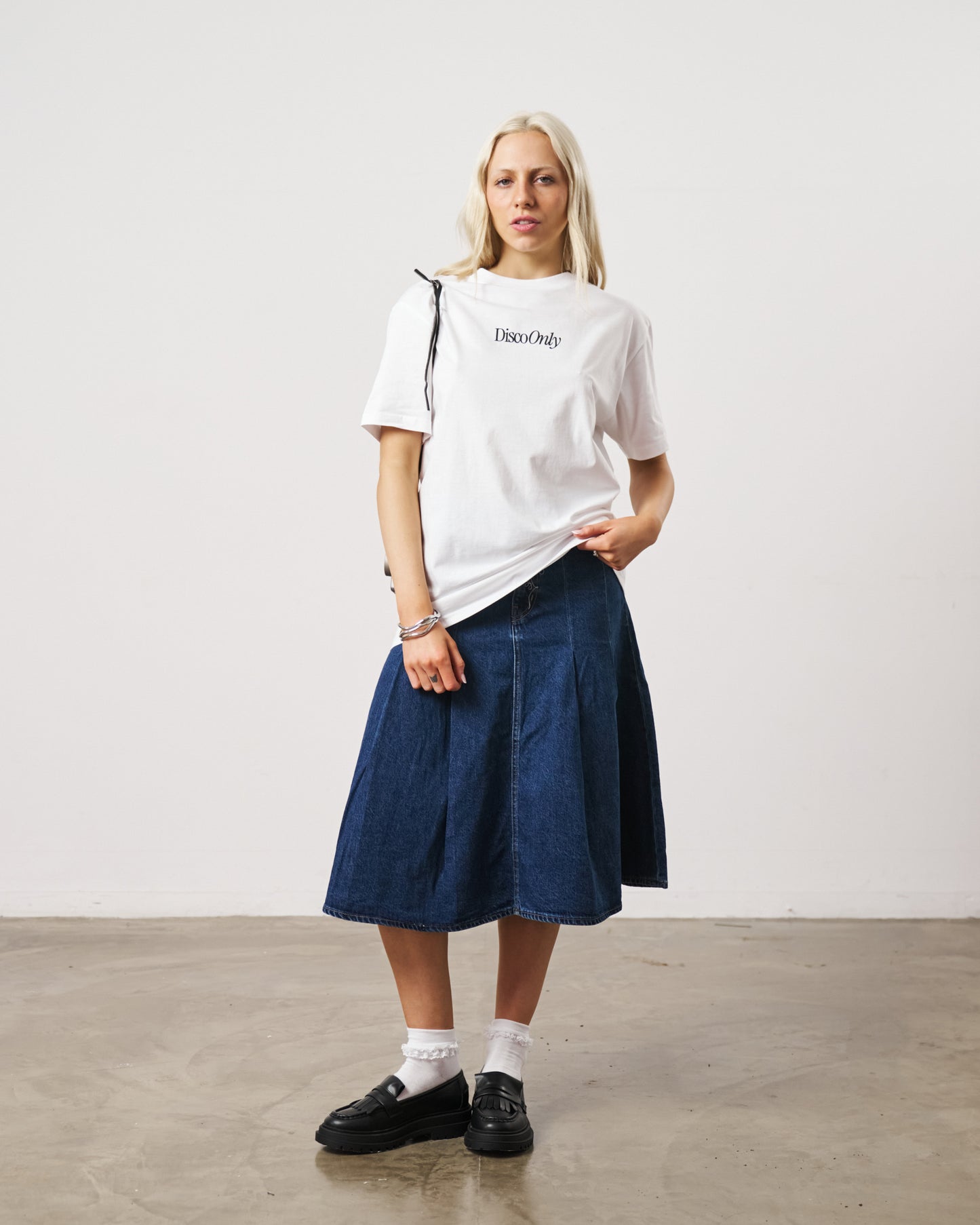 DISCO ONLY 'Catch The Beat' Tee - White
