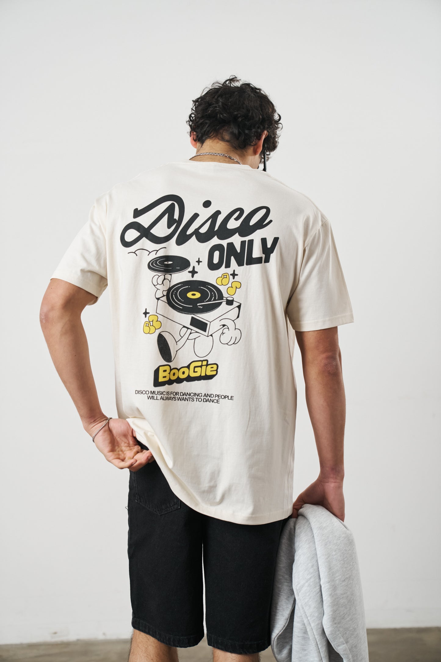 DISCO ONLY 'Time To Boogie' Tee - Ecru