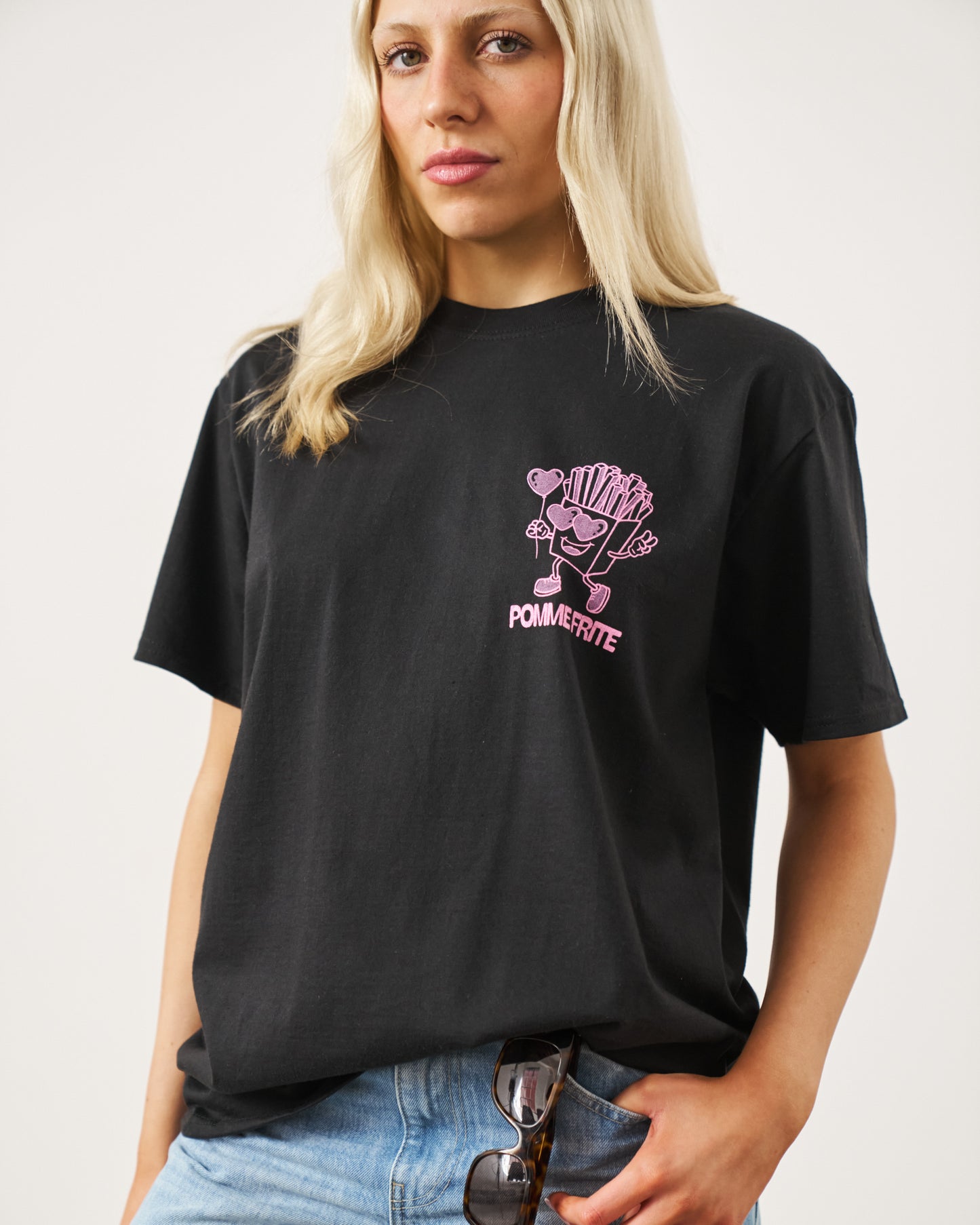 Pomme Frite 'Fries For You' Tee - Black