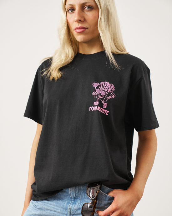 Load image into Gallery viewer, Pomme Frite &amp;#39;Fries For You&amp;#39; Tee - Black
