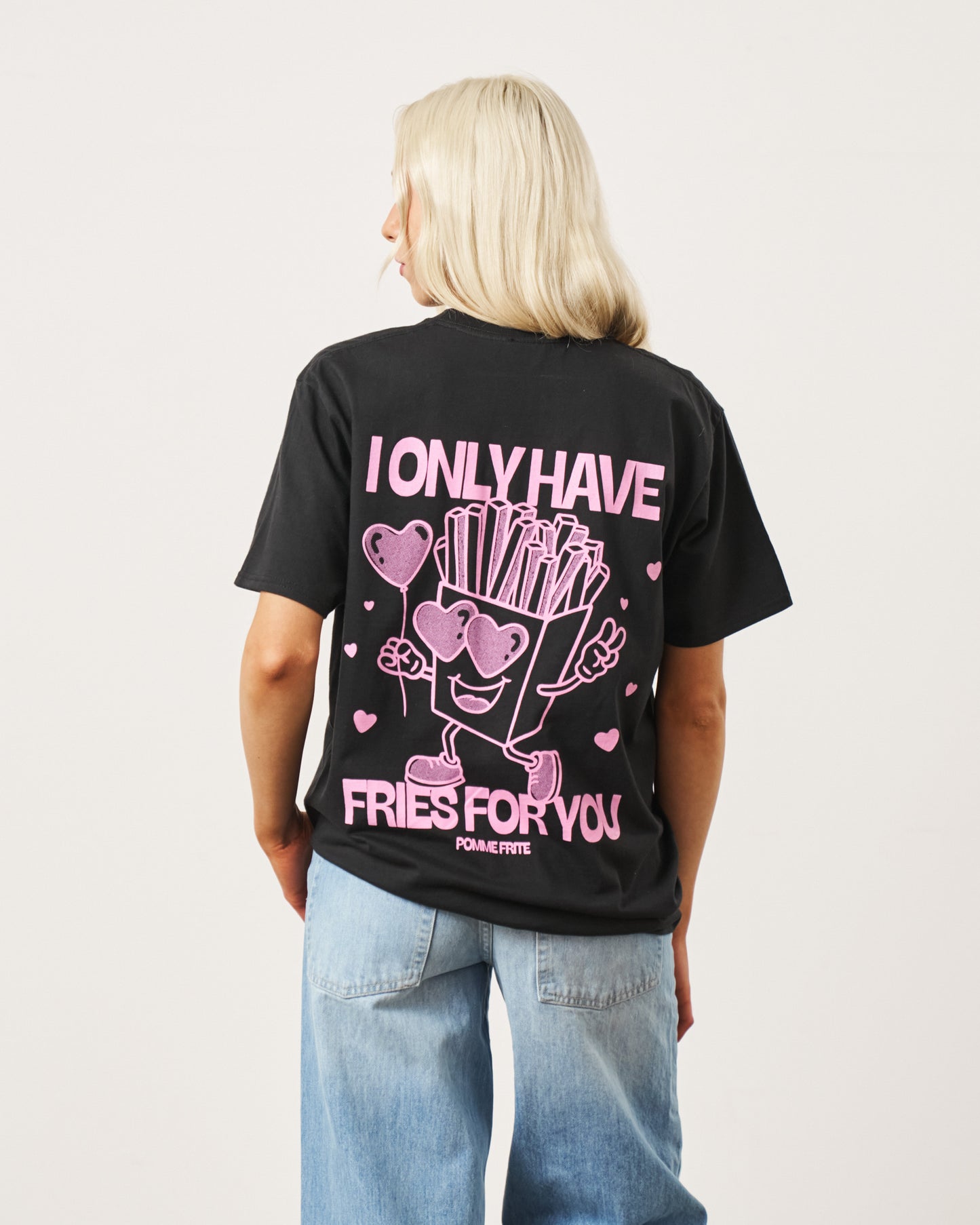 Pomme Frite 'Fries For You' Tee - Black