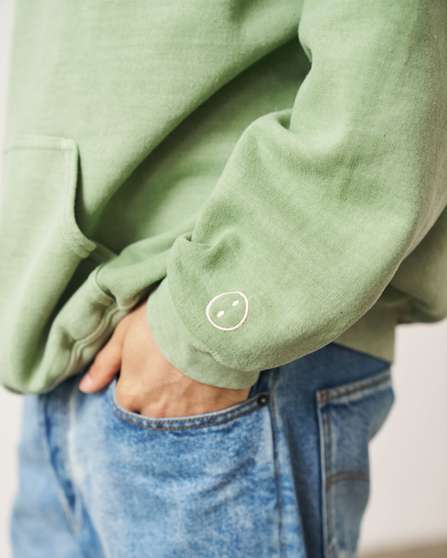 Essentials Vintage Washed Hoodie - Sage Green