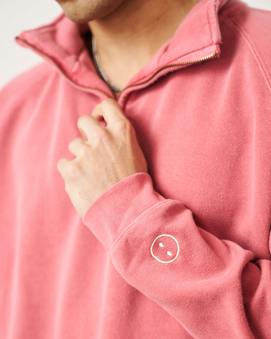 Load image into Gallery viewer, Essentials Vintage Washed 1/4 Zip Sweatshirt - Red

