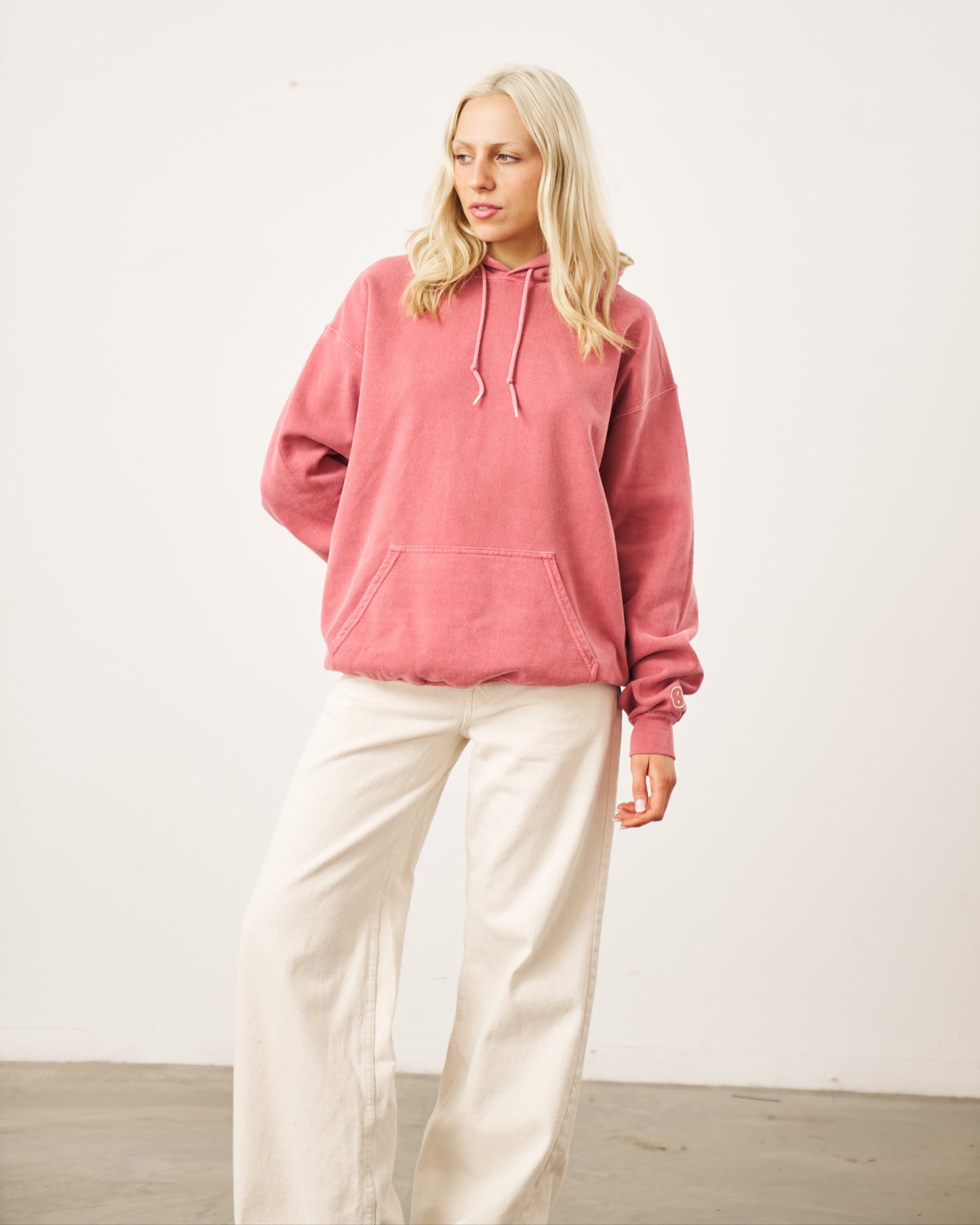 Essentials Vintage Washed Hoodie - Red