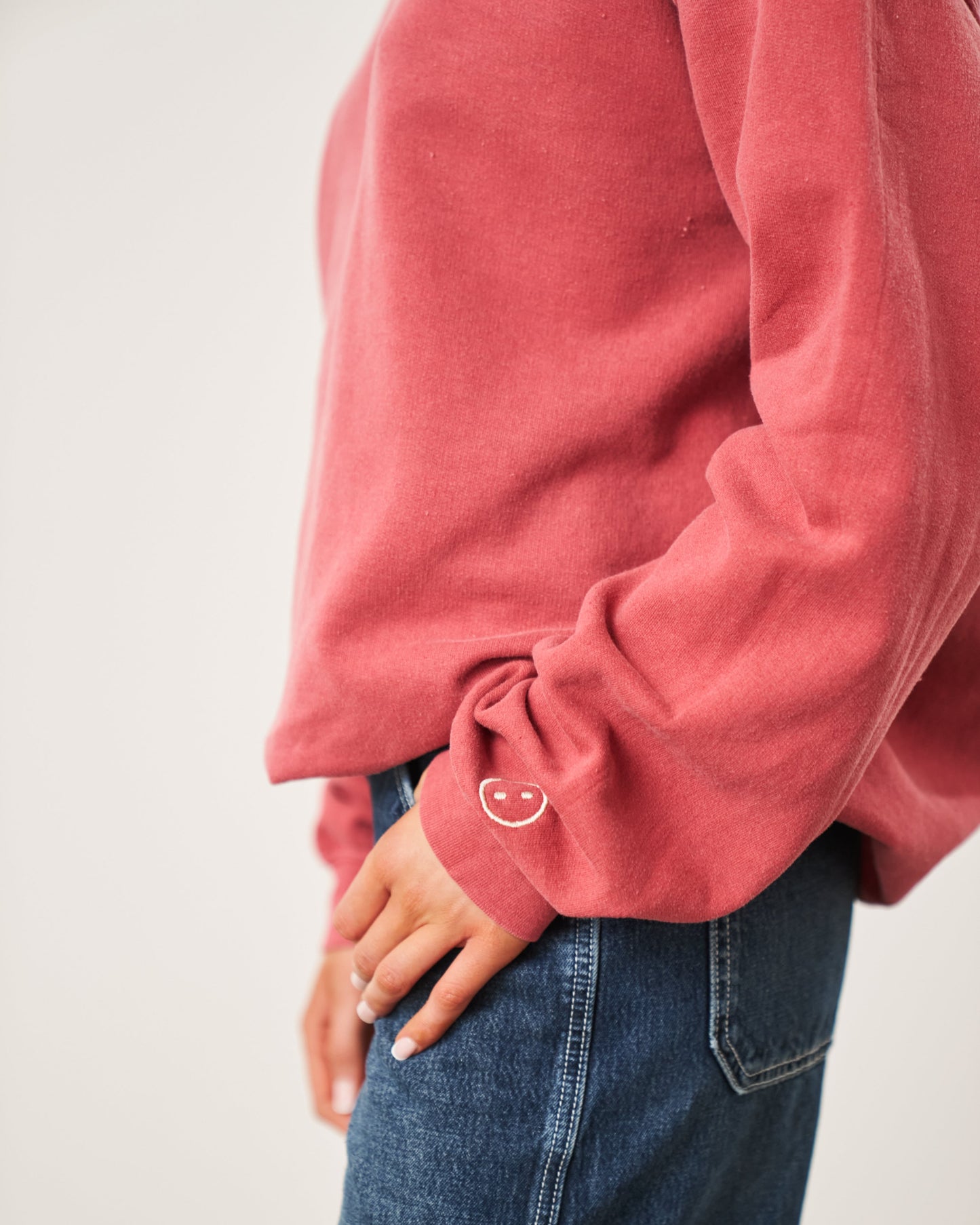 Essentials Vintage Washed Sweater - Red