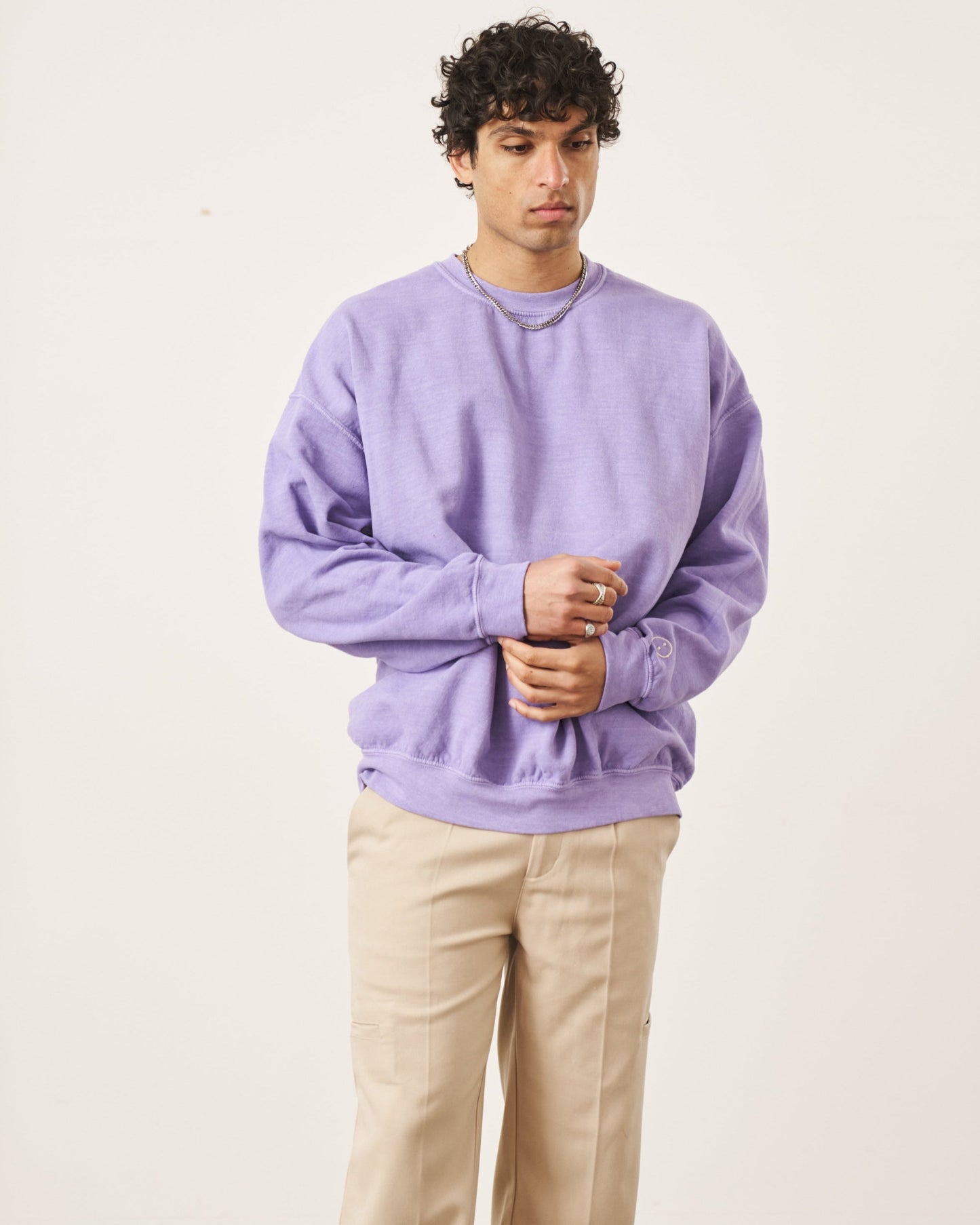 Essentials Vintage Washed Sweater - Orchid