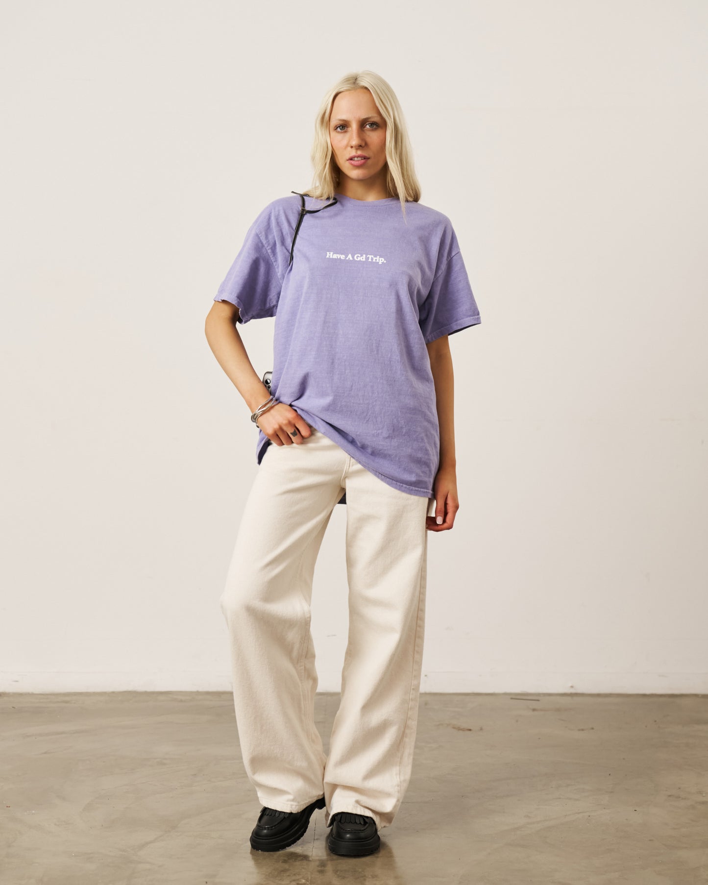 HAVE A GD TRIP 'Kendrick' Vintage Washed Tee - Orchid