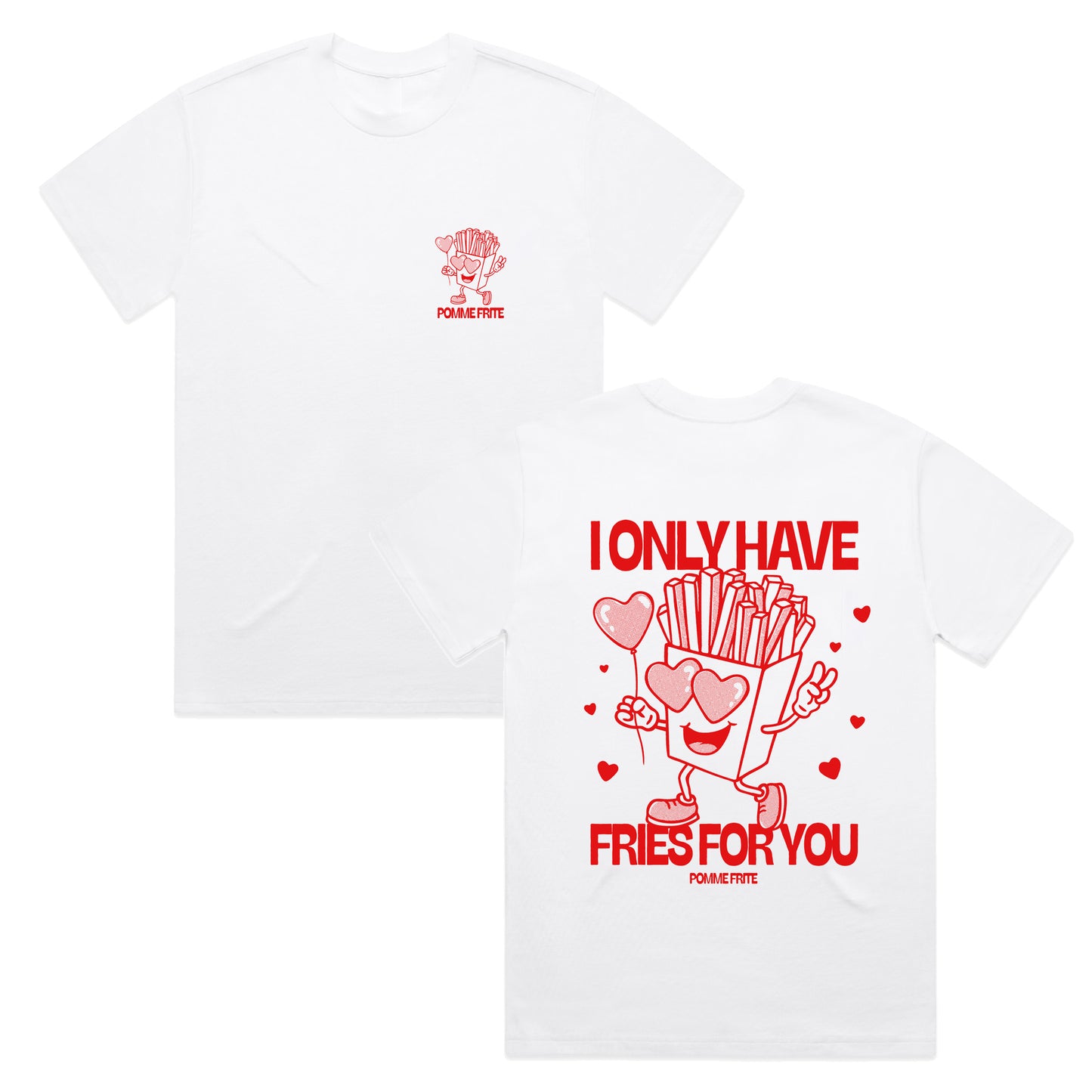 Pomme Frite 'Fries For You' Tee - White