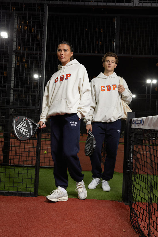 Club de Padel 'Varsity' Vintage Washed Hoodie - Cream