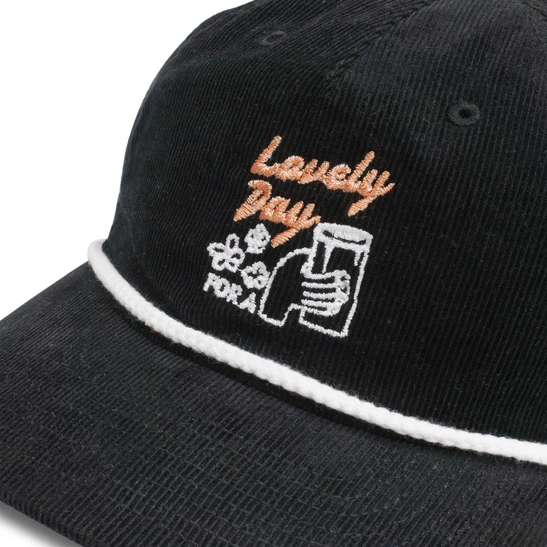 Guinness x UN:IK 'Cheers' Embroidered Cord Rope Cap - Black