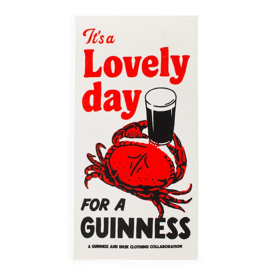 Guinness x UN:IK 'Crab' Beach Towel - Sand