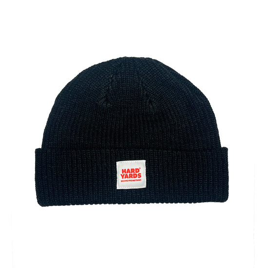Vice 84 'Hard Yards' Fisherman Ribbed Beanie - Black