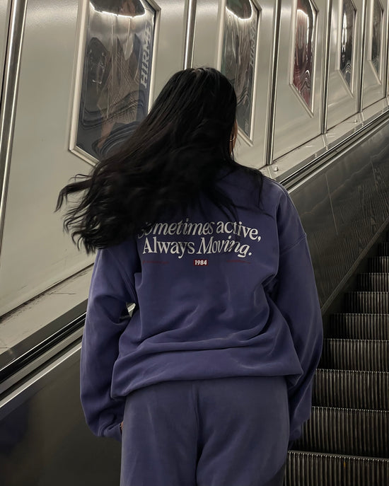 Vice 84 'Always Moving' Vintage Washed Sweater - Violet