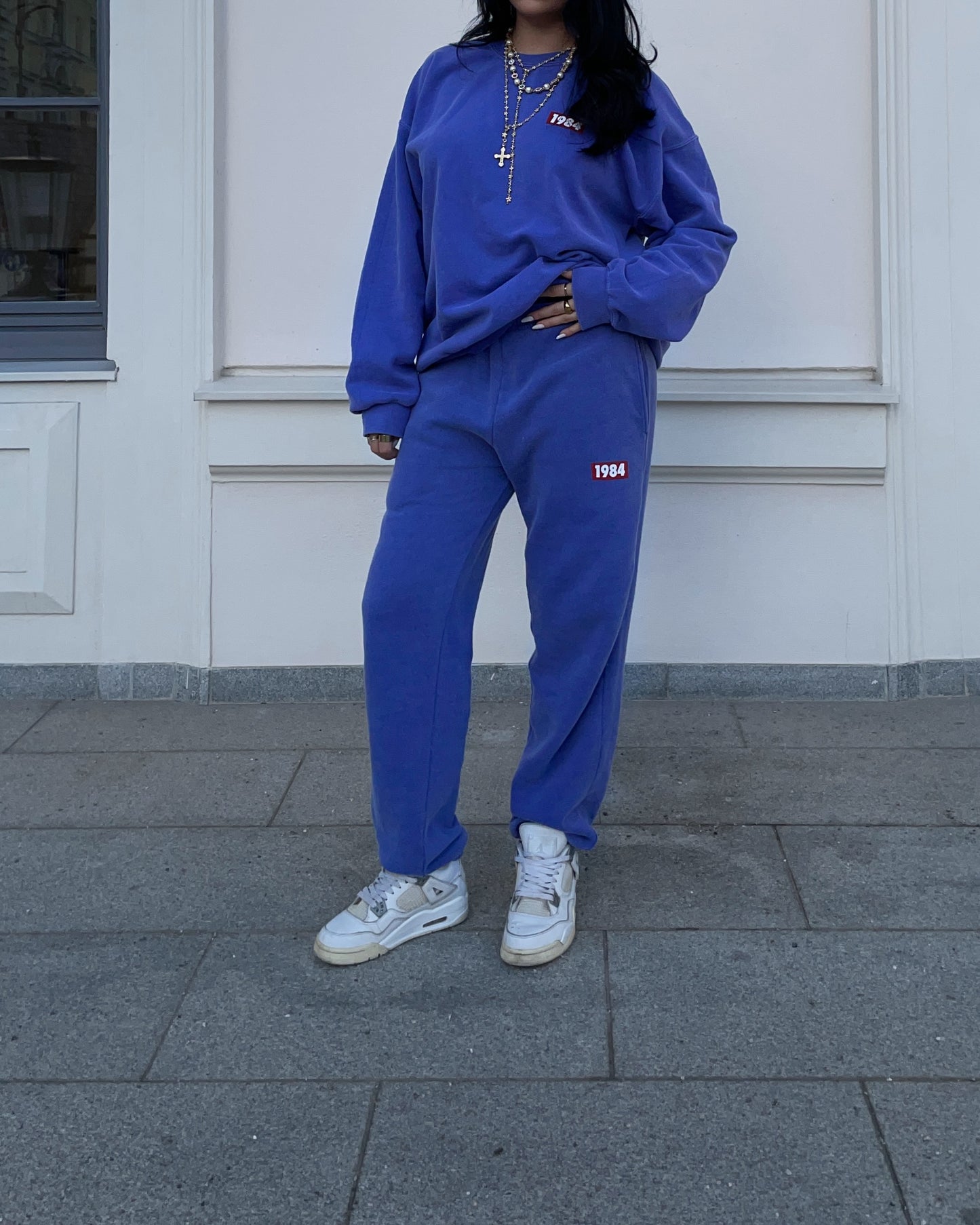 Vice 84 'Always Moving' Vintage Washed Joggers - Violet