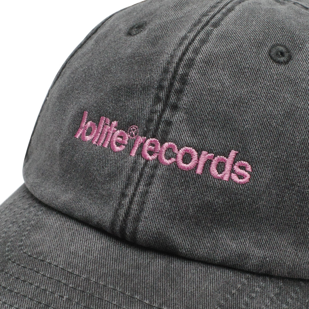 LOLiFE 'Records' Vintage Washed Cap - Black