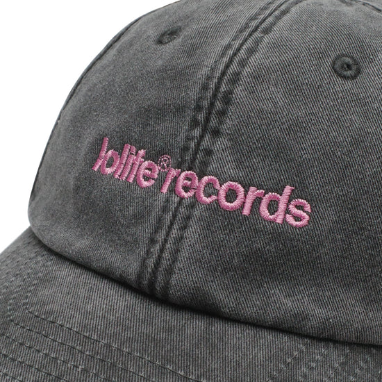 LOLiFE 'Records' Vintage Washed Cap - Black