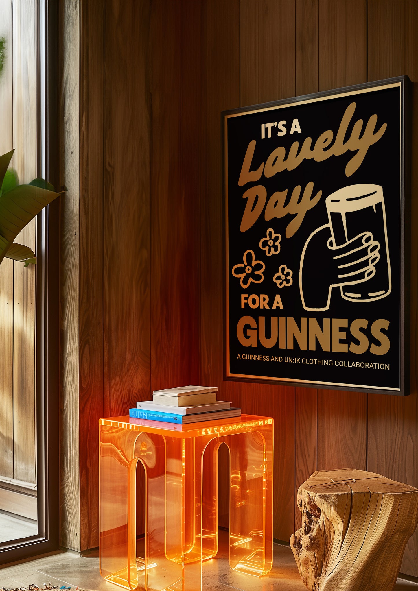 Guinness x UN:IK 'Cheers' Print - Black
