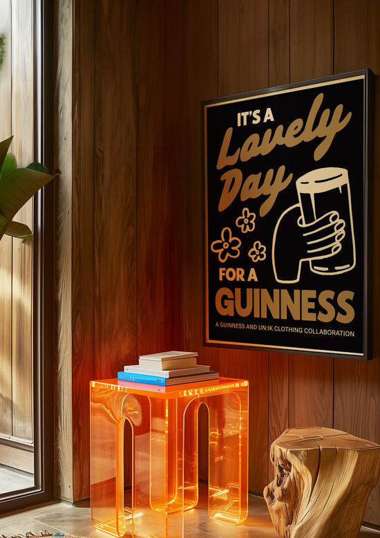 Guinness x UN:IK 'Cheers' Print - Black