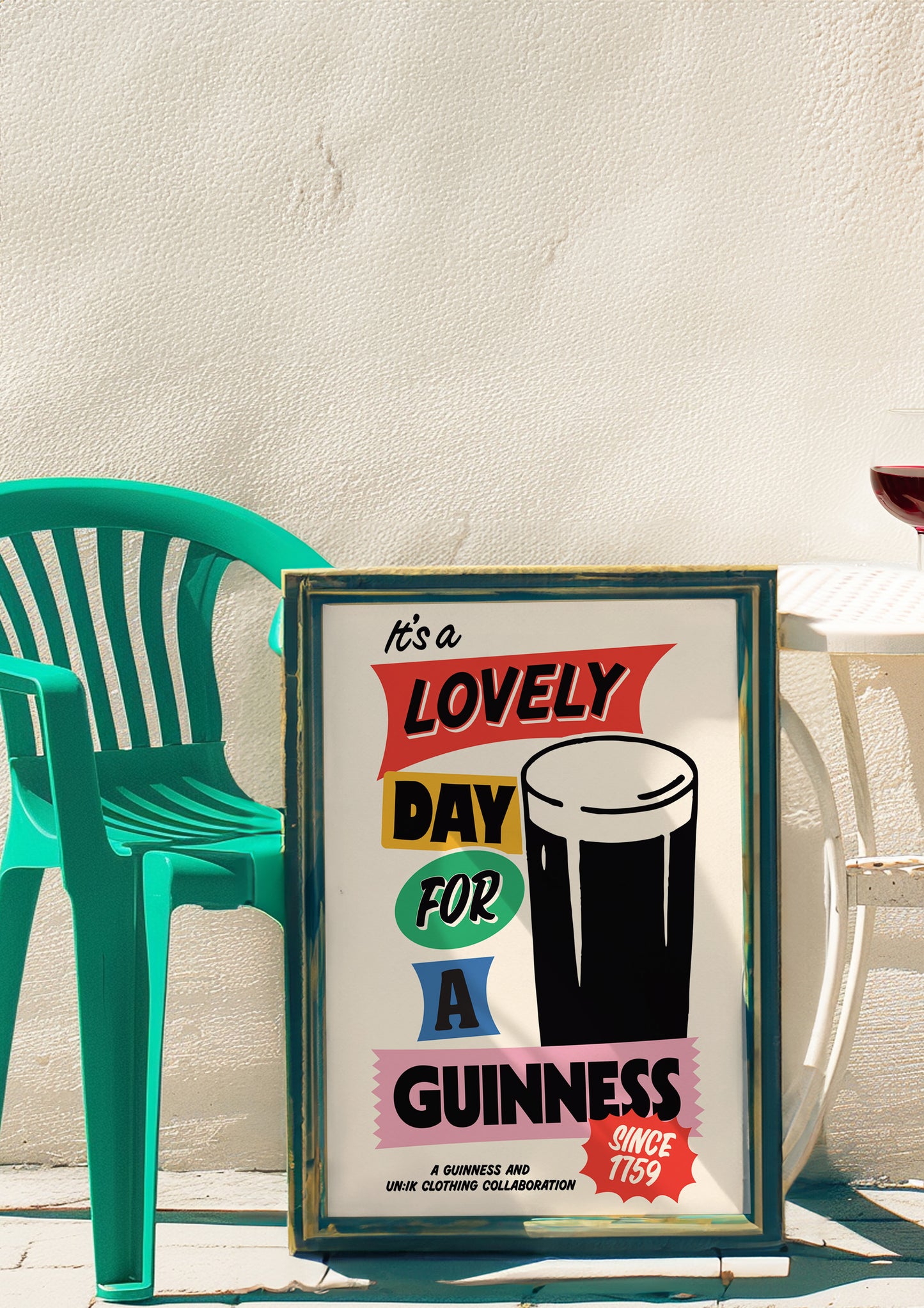 Guinness x UN:IK 'Retro' Print - Ecru