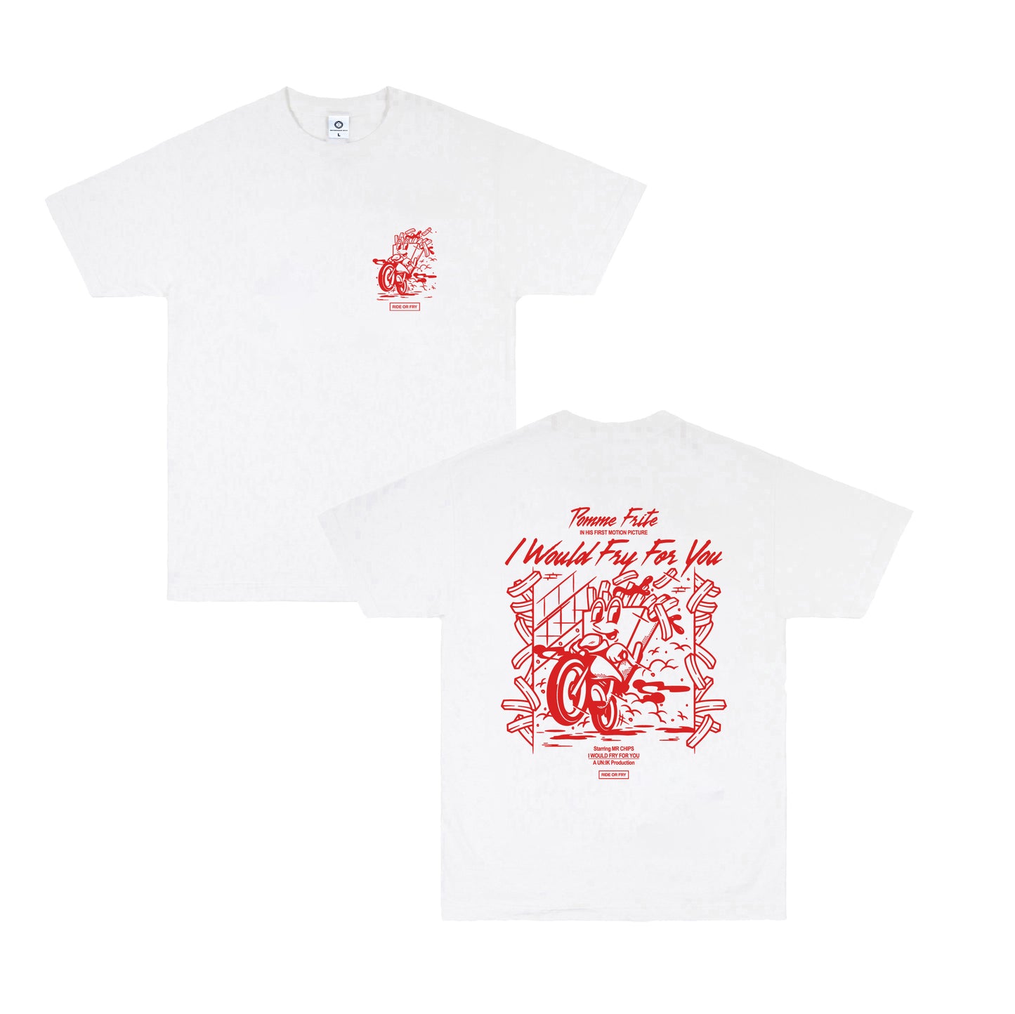 Pomme Frite 'Ride Or Fry' Tee - White