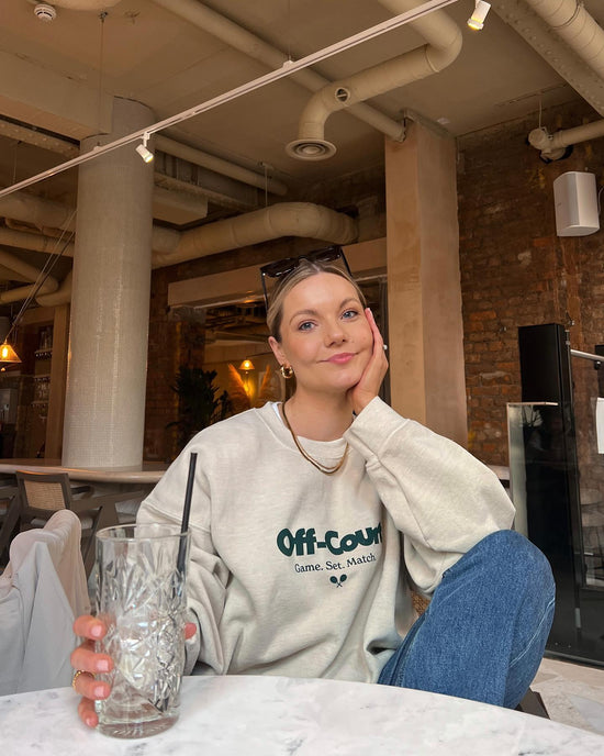 Vice 84 'Off Court GSM' Vintage Washed Sweater - Cream