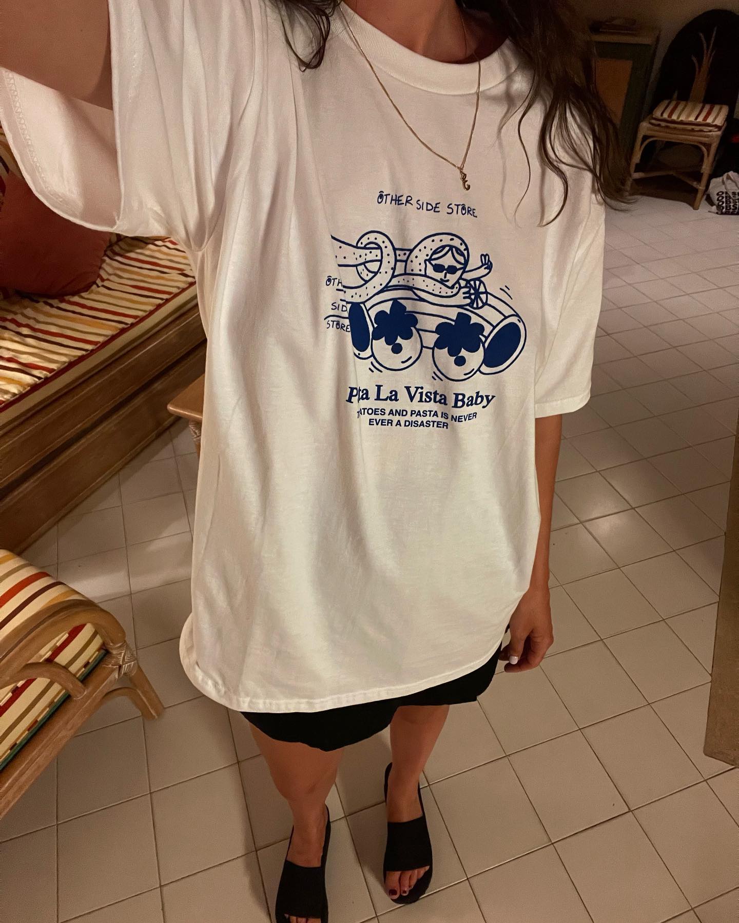 Other Side Store Pasta La Vista Tee White UN IK Clothing