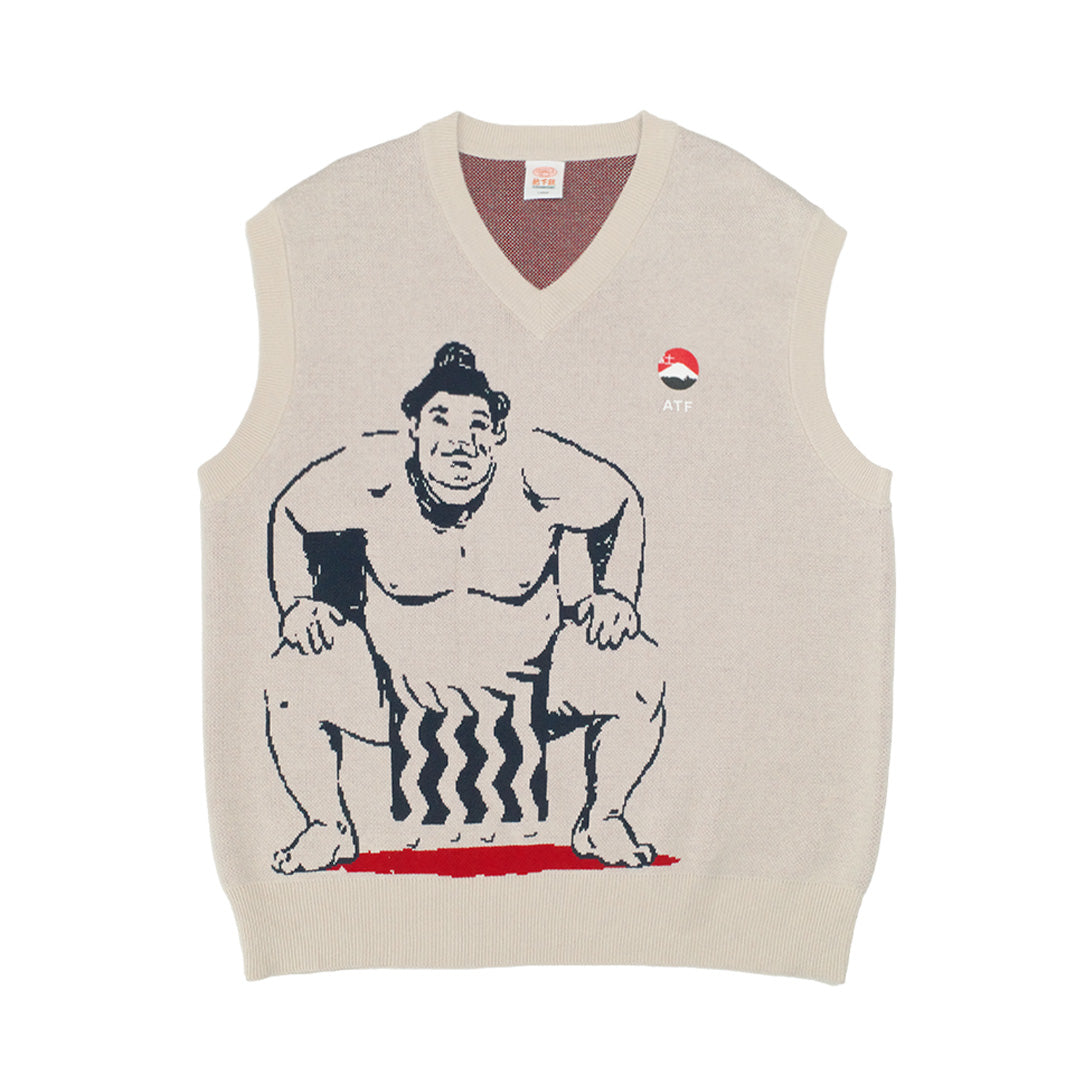 A Thousand Futures 'Tradition' Knit Vest - Beige