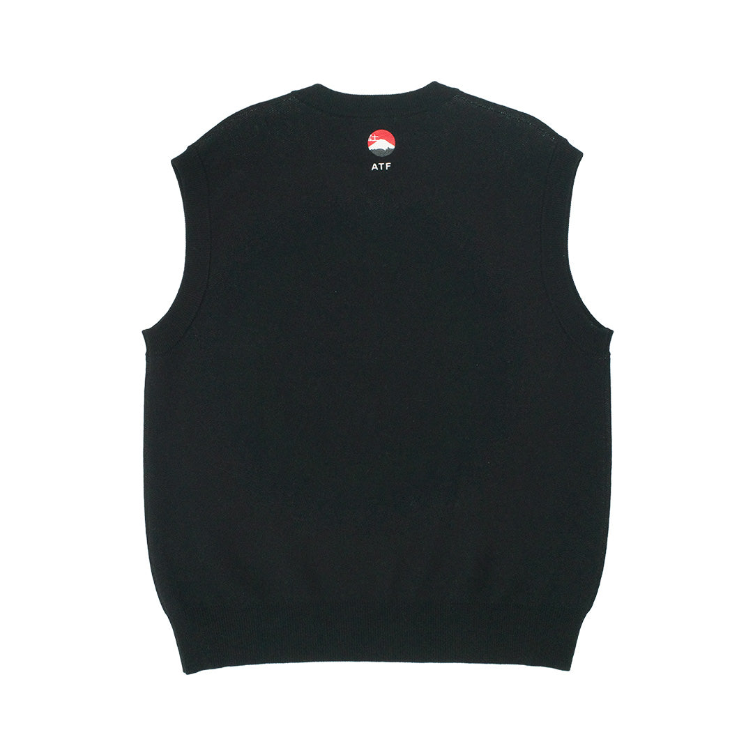 a*9様 サブレーションズ FURROW KNIT VEST .11【BLACK FURROW KNIT VEST .11【BLACK】 – SUBLATIONS