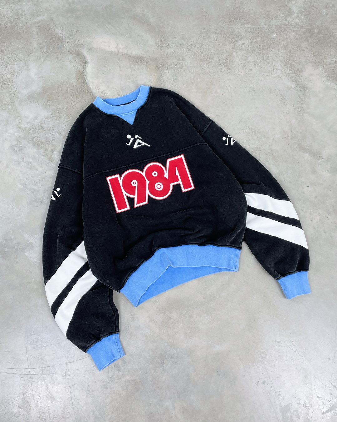 Vice 84 'Pre-Match' Heavyweight Washed Sweater - Black