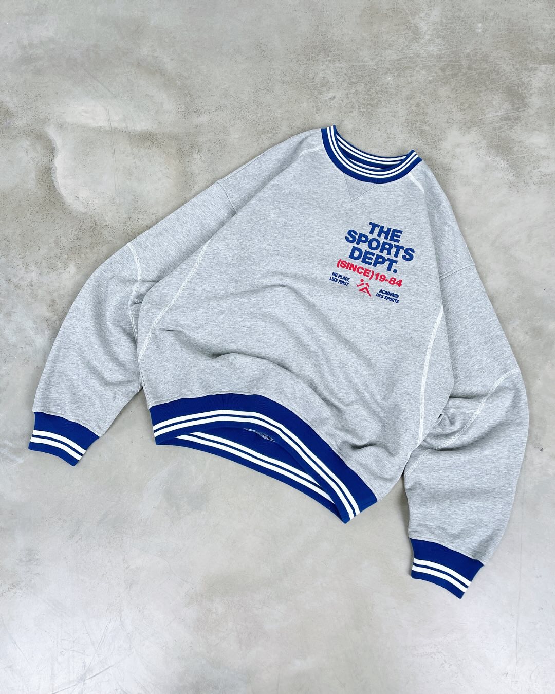 Vice 84 'The Sports Dept' Heavyweight Sweater - Heather Grey