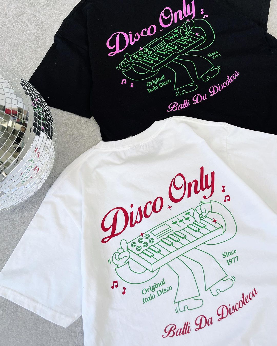 DISCO ONLY 'Italo Disco' Tee - Black