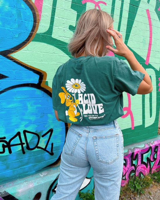 Load image into Gallery viewer, ACID LOVE 0.06 &amp;#39;Other Side&amp;#39; Tee - Vintage Washed Teal
