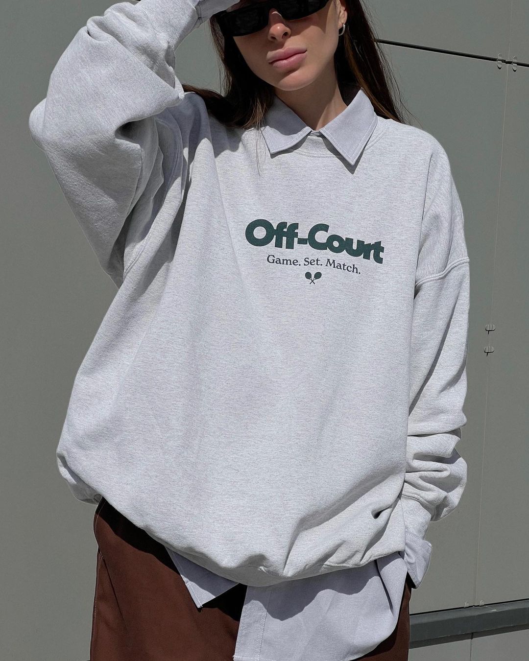Vice 84 'Off-Court GSM' Vintage Washed Sweater - Cream