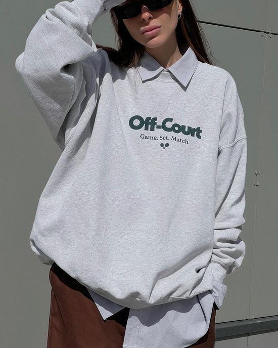 Vice 84 'Off-Court GSM' Vintage Washed Sweater - Cream