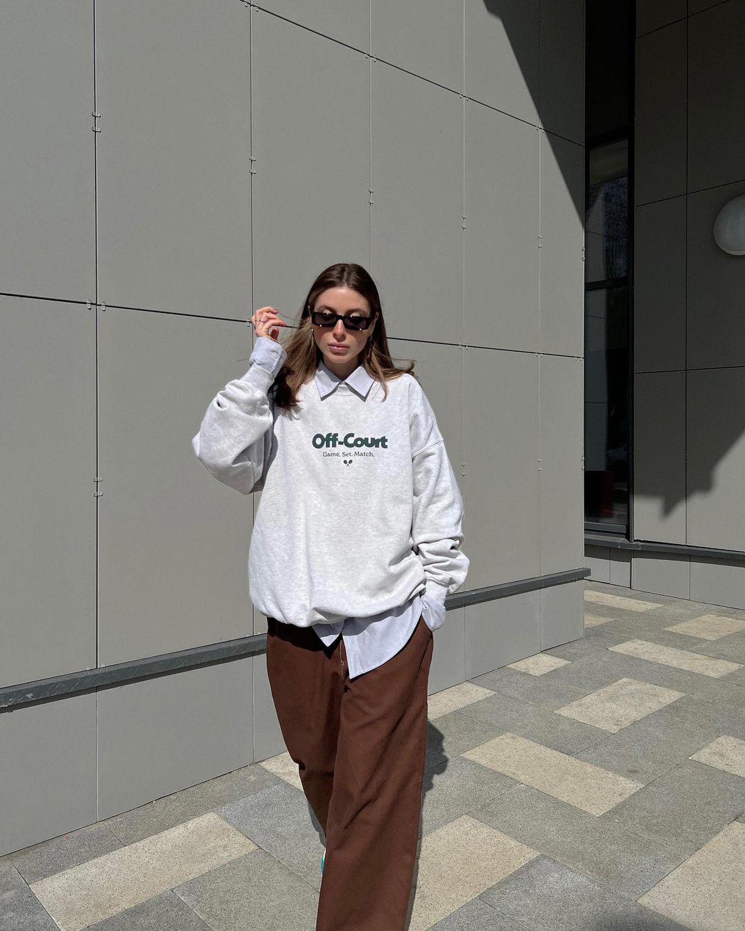 Vice 84 'Off-Court GSM' Vintage Washed Sweater - Cream