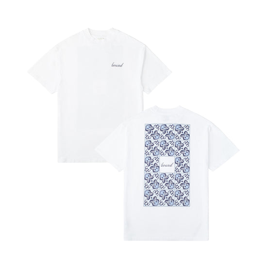 bound 'Porto Azulejos' Tee - White