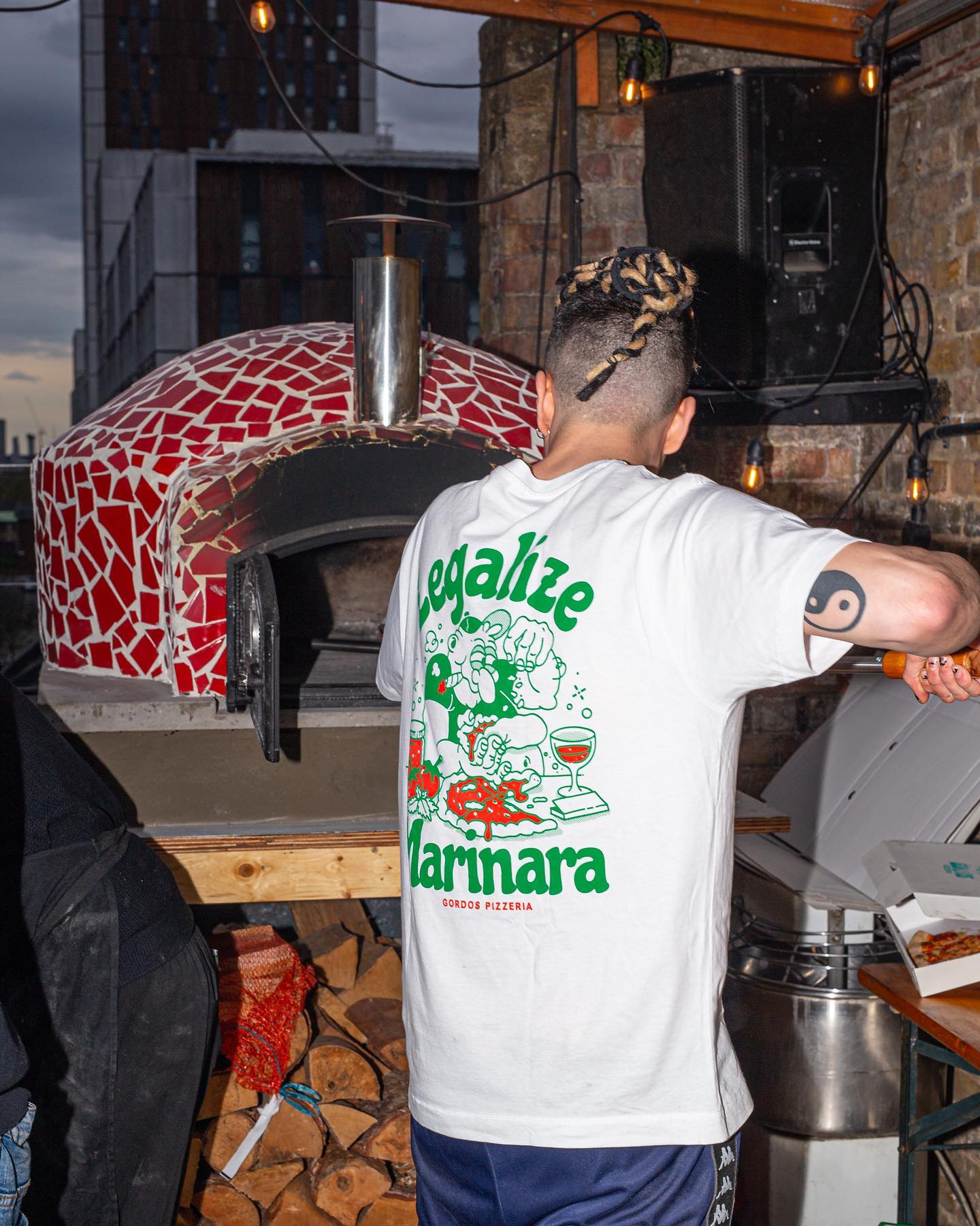 Gordos Pizzeria 'Legalize Marinara' Tee - White