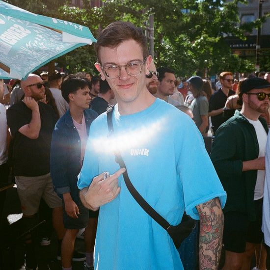 Shindigger X UN:IK 'Served Here' Tee - Ibiza Blue