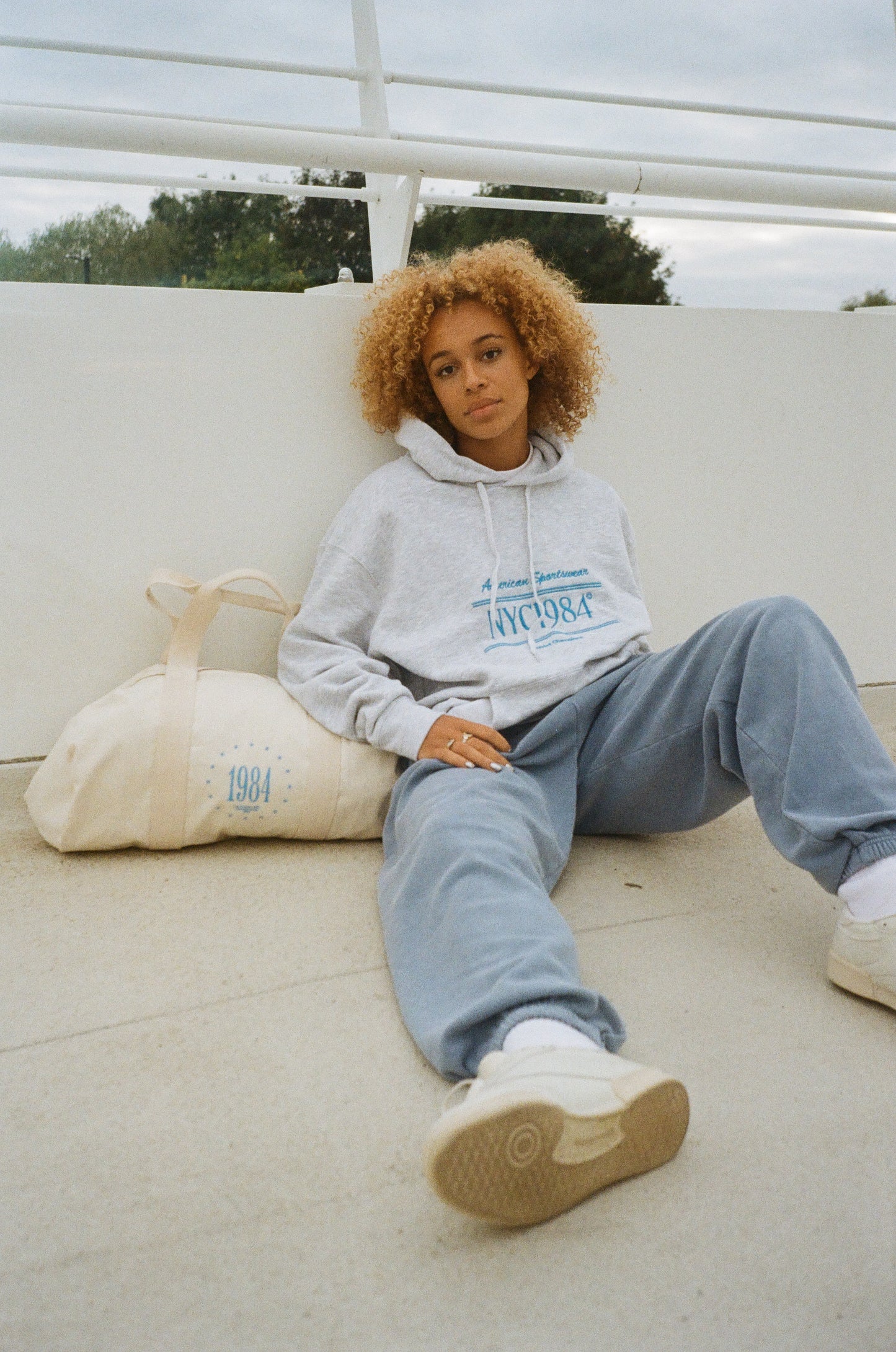 Vice 84 'NYC Sports' Embroidered Hoodie - Ash Grey