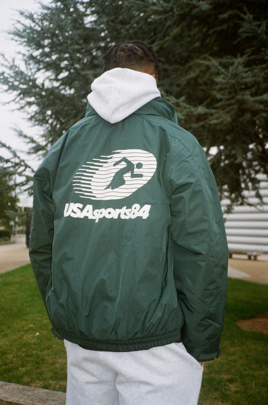 Vice 84 'Sports Runner' Retro Jacket - Bottle Green