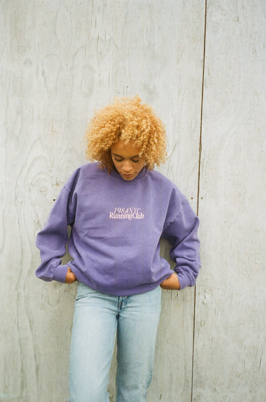 Vice 84 'Running Club' Sweater - Vintage Washed Violet