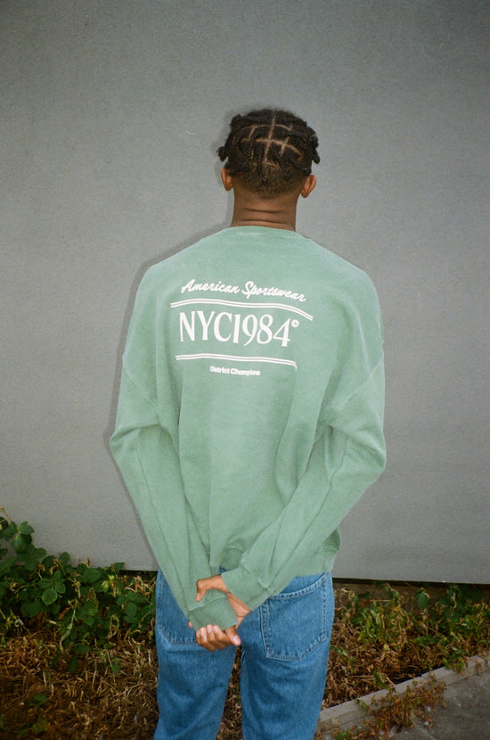 Vice 84 'Running Club' Sweater - Vintage Washed Moss