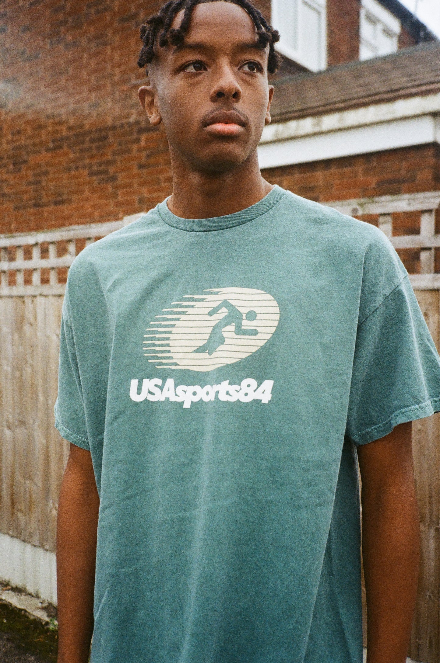 Vice 84 'Sports Runner' Tee - Vintage Washed Green