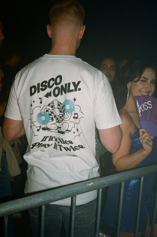 DISCO ONLY 'Play It Twice V4' Tee - White